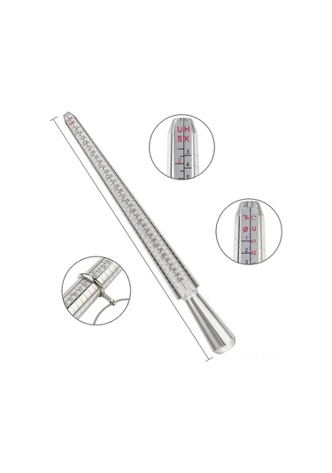 Symbee Hkus Alyuminyum Çerçeve Ölçüm Seti - 0-13 Abd Boyutu, Çubuk Ve Kauçuk Çekiç İle Profesyonel Doğruluk Diğer