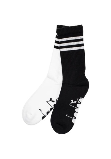 Diadora D202531-955 2 Pack Striped Crew Socks M Erkek Çorap Çok Renkli