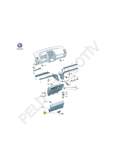 Polo (2002-2010) Torpido Kapak Mandalı Bej 6Q0857131