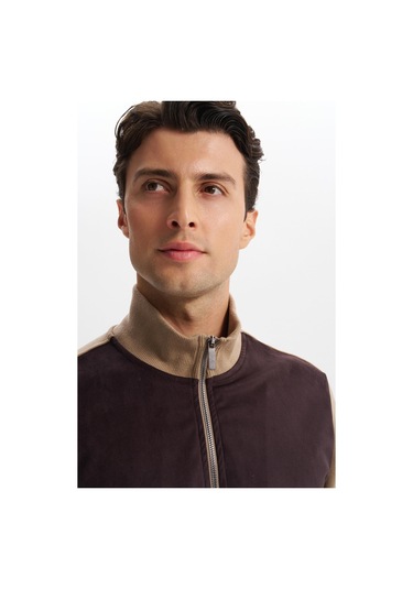 Arma Erkek Regular Fit Selanik Kumaş Dik Yaka Fleto Cepli Basic Sweatshirt Kazak K30324698502 Füme - Gri Arma Erkek Regular Fit Selanik Kumaş Dik Yaka Fleto Cepli Basic Sweatshirt Kazak K30324698502 Füme - Gri