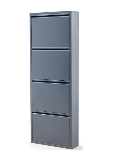 4 Raflı Metal Ayakkabılık Antrasit Kapı Önü Ayakkabılık Rehome 4 Raflı Metal Ayakkabılık Antrasit Kapı Önü Ayakkabılık Rehome