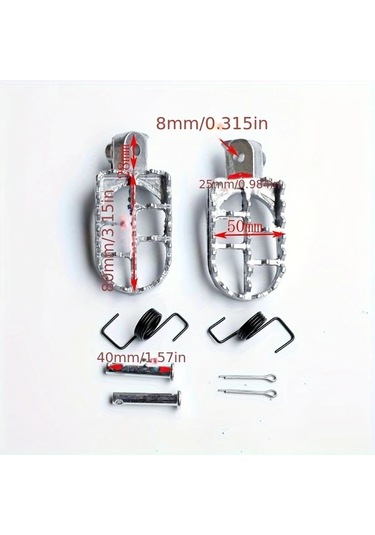 Chuangyinshop Siyah Dirt Bike Için Ayak Pedalları Crf50 Crf70 Crf80 Crf100f Xr50r Motorcycle Ayaklık