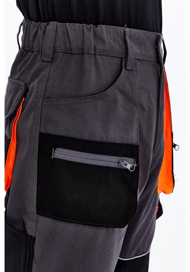 Uniprom İş Pantolonu Lizbon Plus Model Çok Cepli Harman Kumaş Füme Füme
