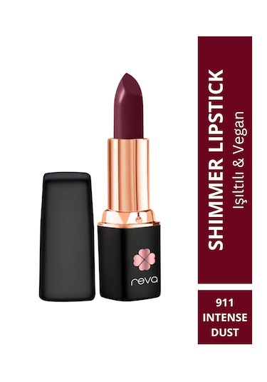 Shimmer Lipstick Intense Rust - Işıltı Ruj - 4 Gr - No: 911 - Vegan & Temiz Içerik Bordo