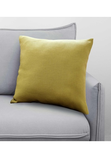 Melodie Keten Kırlent Çimen Yeşili 50x50 Cm