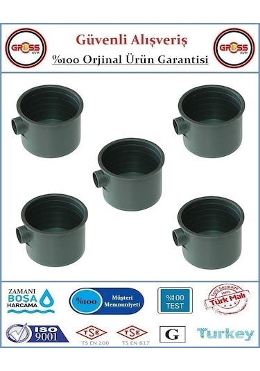 Anahtar Kasası - Geçmeli Sıva Altı - Siyah - 5 Adet