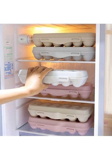 Pazly Pratik Kapaklı Yumurta Saklama Kabı - 12/18 Adet Pp Malzeme, Dayanıklı Ve Pratik Diğer Diğer