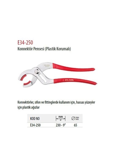 Ceta Form E34-250 Konnektör Pensesi Plastik Korumalı