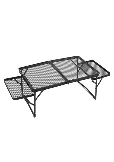 Taşınabilir Katlanır Kamp Masası Hafif, Dayanıklı, File Yüzeyli Outdoor Piknik Masası Siyah