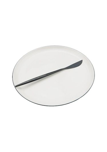 6 Adet Siyah Altın Tatlı Bıçak Seti Meyve Bıçağı Yemek Takımı Çatal Bıçak Takımı Ayna Paslanmaz Çelik Mutfak Sofra Takımı Sofra Gümüş Siyah & Gümüş Gümüş - Siyah