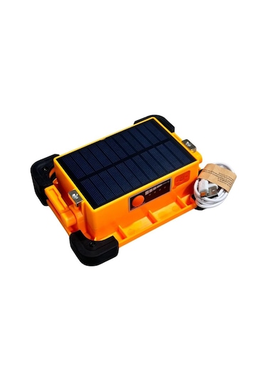 Lambada Solar 12v Cob Ledli El Projektörü Güneş Enerjili-şarjlı Usb Çıkışlı Mıknatıslı