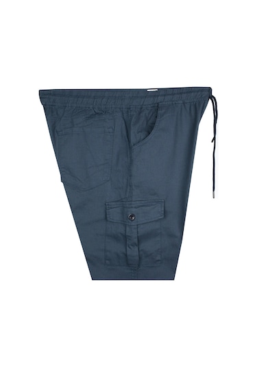 Kargo Cepli Büyük Beden Likralı Jogger Pantolon Petrol