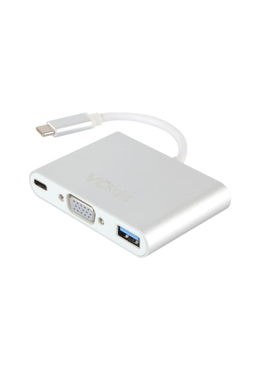 Vcom Cu426M Type-C-M To Vga-F Usb 3.0-F Type-C-F Çevirici
