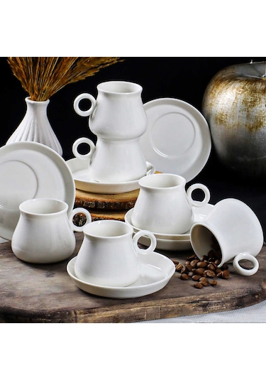 Perotti 11918 Pablo 12 Parça Türk Kahvesi Porselen Fincan Takımı