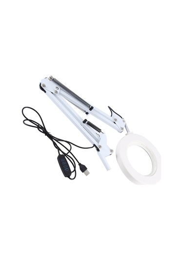 Xurunkeji Büyüteç Lambası Metal Salıncak Kol Büyüteç Lambası - 10 Seviye Parlaklık, 3 Renk Modu, 10x Büyütme, 4 İnç Çaplı Lens