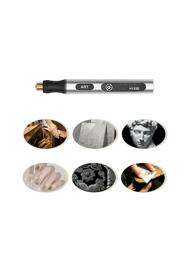 Youtek Usb Şarjlı 3 Hızlı Mini Elektrikli Gravür Kalemi - Tırnak, Metal Ve El İşleri İçin Kompakt Taşlama Aleti