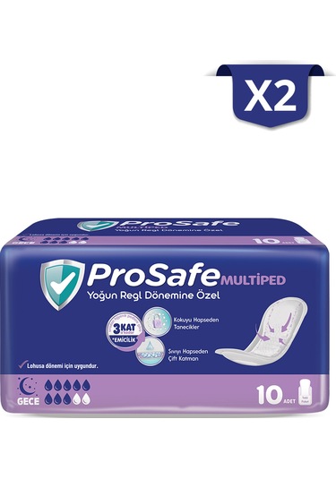 Prosafe Multiped Gece 10'lu X2