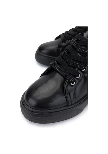 Tamer Tanca Kadın Vegan Siyah Sneakers & Spor Ayakkabı 1009 117 Bn Ayk Y25 Sıyah Cılt Siyah