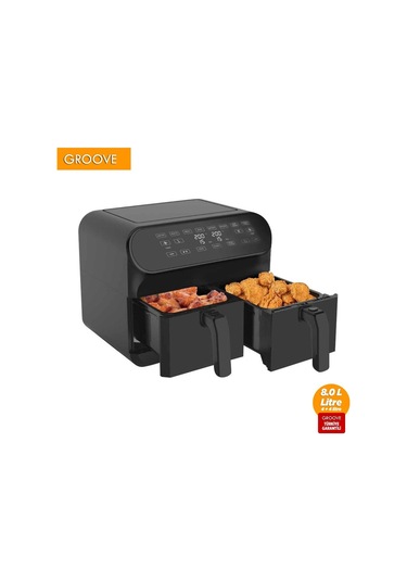 Groove MAX PLUS XXL 1800W 4 LT + 4 LT 8 LT Çift Hazneli Smart Airfryer
