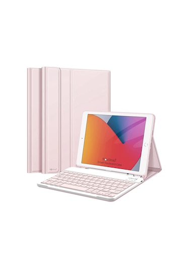 NovStap Apple Uyumlu iPad  Air 1 2 9.7 inç 2017 2018 5/6 Nesil ile Bluetooth Klavyeli Kılıf