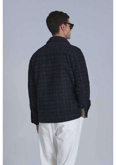 Lufian Erkek Focus Basic Slim Fit Gömlek 112010661 Antrasit Antrasit