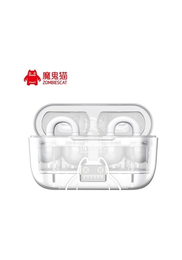 Beyaz Renkli, Qingcheng Devil Cat Koleksiyonu Spor Kulaklıkları - Beyaz