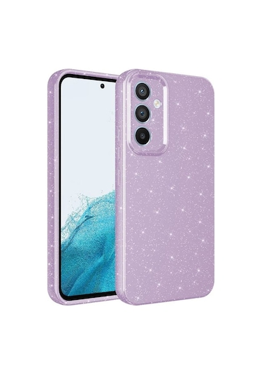 Galaxy A14 Uyumlu Kılıf Kamera Korumalı Simli Lüks Koton Kapak
