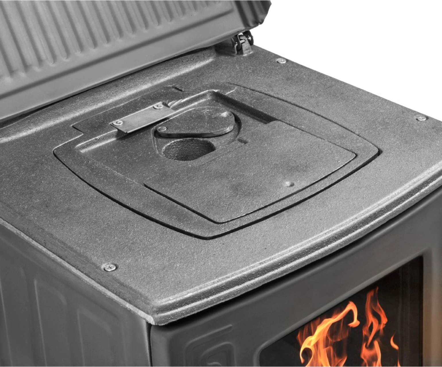 Mini Turbo Şömine Soba-pik Ayaklı Siyah Erendemir