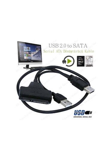 2.5 Inç Sata To Usb Hdd-Ssd Çevirici Dönüştürücü Kablo