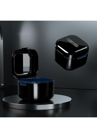 Dolıty Protez Çantası, Süzgeç Sepetli Banyo Siyah-9.7x8.8x7cm