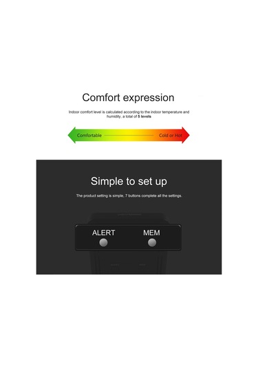 Lcd Hava İstasyonu Alarm Saat Ertelemeli Dijital İç Siyah