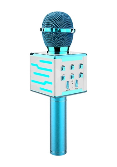 Mufunye Mavi Karaoke Bluetooth Mikrofon, Kablosuz Mikrofon Ds868