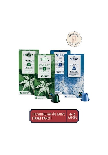The Whirl Kapsül Kahve Fırsat Paketi 4 x 10 Kapsül