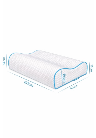 Microjelly Pamuklu Boyun Destekli 50 X 70 Cm Ergonomik Yastık Beyaz