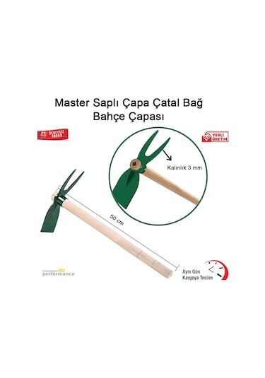 Master Saplı Çapa Çatal Bağ Bahçe Çapası N11.107