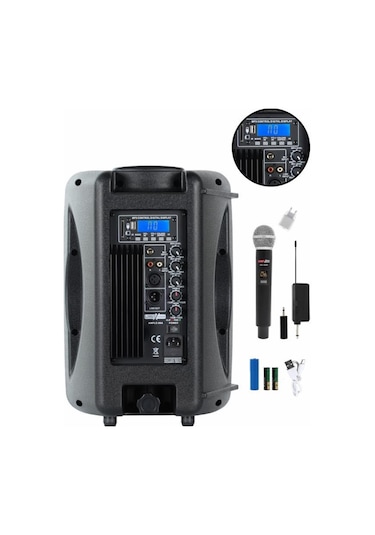 Lastvoice Ample-08ap Taşınabilir Seyyar Portatif Mikrofonlu Elektrikli Ses Sistemi Hoparlör 450 Watt
