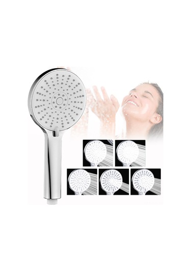Yaozixa "4.7 İnç Büyük Panel Yüksek Basınçlı Duş Başlığı - 5 Ayarlanabilir Mod Ve %60 Su Tasarrufu" Krom