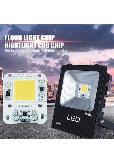 Sıcak Beyaz Led Çip 50w 30w 20w Cob Çip Gerek Yok Sürücü Led Lamba Yuvası Projektör Spot Lampada Dıy Aydınlatma 220v 30w