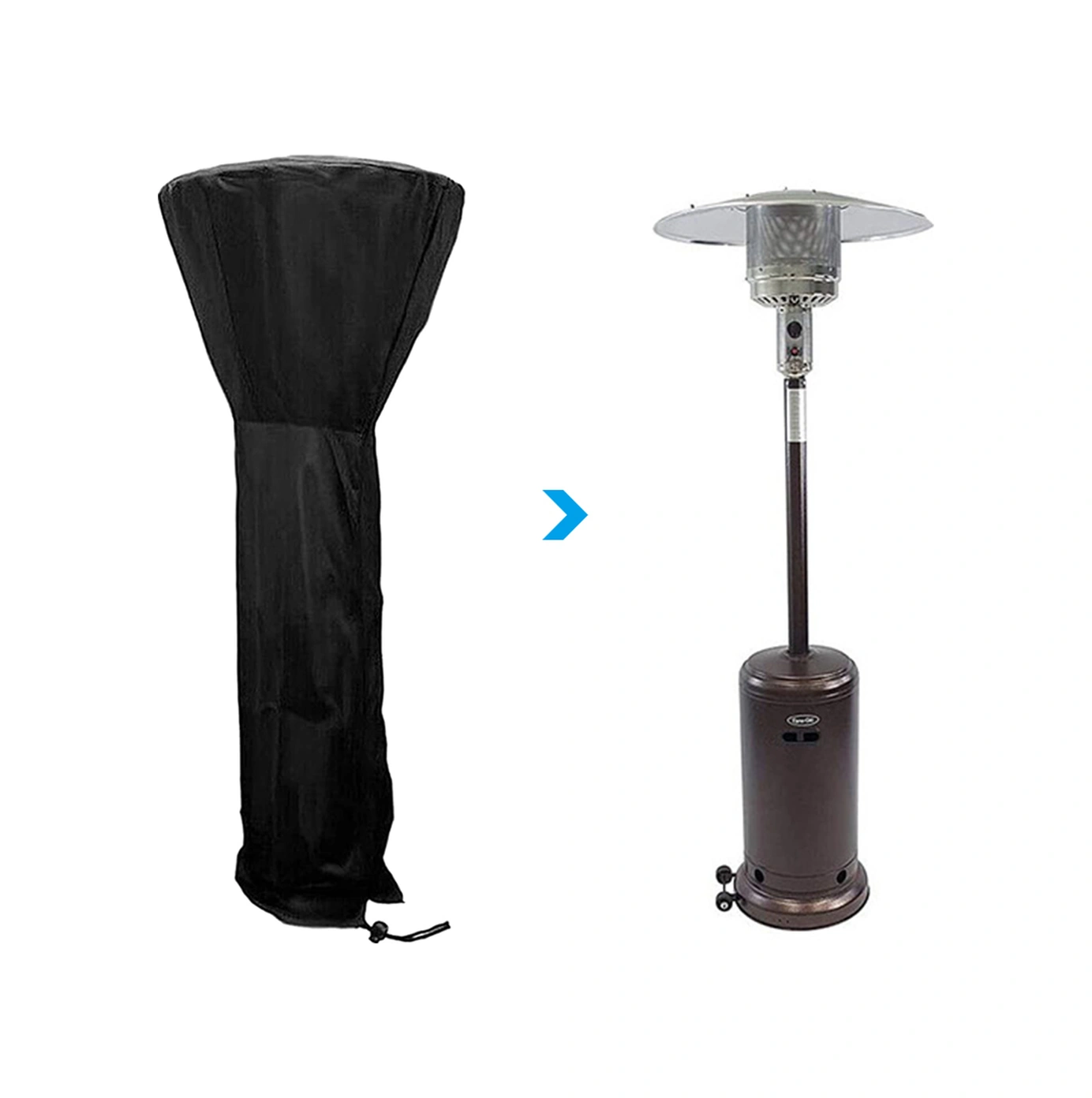 Neevoyu 210d Oxford Pu Kaplama Bahçe Isıtıcı Koruması - Su Geçirmez, Yağmur Ve Güneş Tenkidi - 221x85x48 Cm S Boyutu