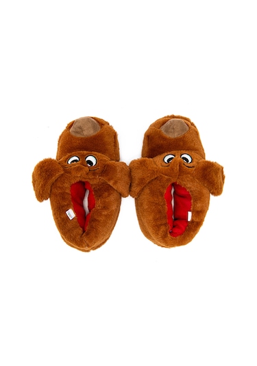 Karamel Erkek Hayvanlı Panduf Kahverengi 41/46 Kahve