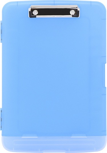 Wezone A4 Şeffaf Ofis Kutusu - Plastik Çizim Kalemi Ve Doküman Saklama Kutusu, Transparent Evrak Depolama Kutu F01 Açık Mavi 360x250x30mm