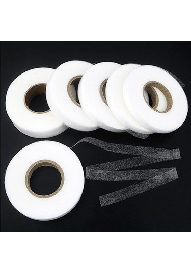 64 Metre Siyah Beyaz Çift Taraflı Tela Yapışkanlı Kumaş Elbise Ütü Hem Bant Tela Web Dıy Dikiş Aksesuarları Lxy 1.2