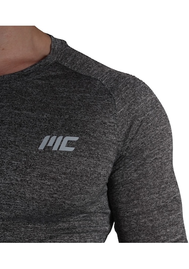 Musclecloth Pro Stretch Uzun Kollu T-Shirt Füme
