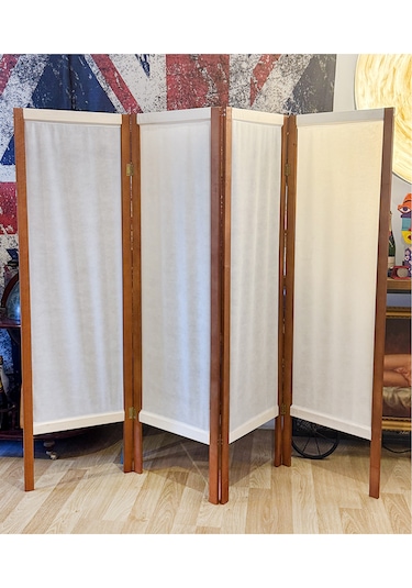 Paravan Seperatör Ahşap 4 Kanatlı Ara Bölme Dekoratif 5394
