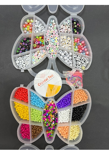 Kelebek Desenli Kutuda Kendin Yap Hobi Takı Yapım Seti