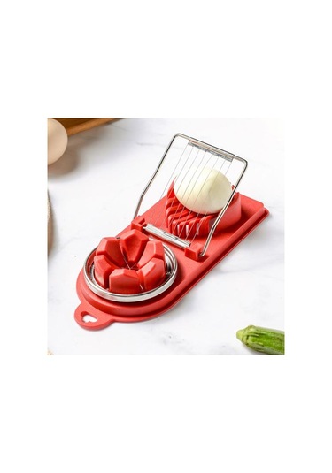 Beyaz 3'ü 1 Arada Yumurta Dilimleme Kesici Asılı Delikli Gıda Sınıfı Bpa Ayrılabilir Kesme Tel Dilimleme Mutfak Malzemeleri Beyaz