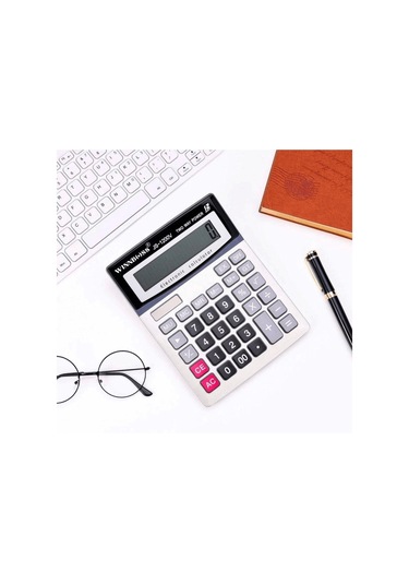 12 Haneli Geniş Lcd Ekran, Pilli Büyük Düğmeli Hesap Makinesi