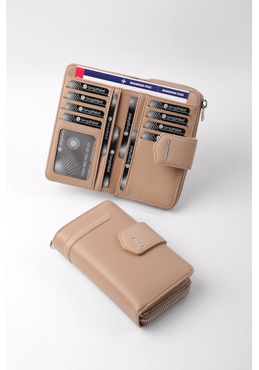 Cengiz Pakel Kadın Orta Boy Cüzdan 65256M Vizon- Vizon