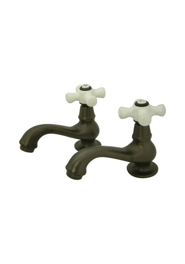 Kulplu Lavabo Musluk Set Açık Bej