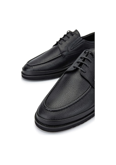 Tamer Tanca Erkek Hakiki Deri Siyah Floter Casual Ayakkabı 374 Tnc-04 Erk Ayk Sk24-25 Sıyah Fltr SİYAH FLOTER DERİ Siyah